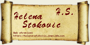 Helena Stoković vizit kartica